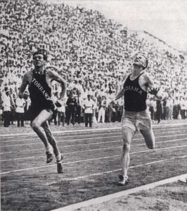 Zamperini tied 5000 meter world-record holder, Dan Lash, to qualify for the '36 Olympics as a high school runner 