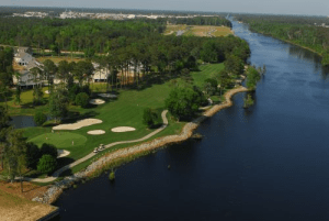 Hole #5 on the Waterway Links at Arrowhead CC